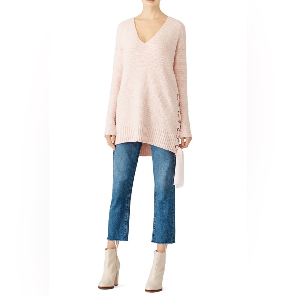 Free People Lace Up Oversized Sweater or Tunic Dress - Picture 7 of 15